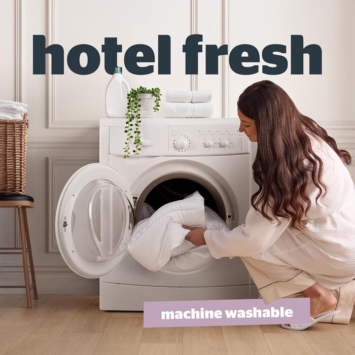 Підтримуюча подушка Silentnight Luxury Hotel Collection Box подушка готельної якості для сну на спині та боці з коробчастою коробчастою конструкцією для додаткової підтримки голови, шиї та плечей