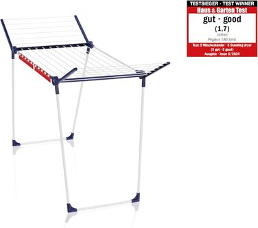 Сушильна машина Leifheit Pegasus 180 Solid, сушильний кінь з крилами для довгих речей, стійка сушильна машина з крилами для приміщ