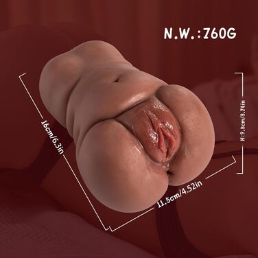 Реалістичний мастурбатор BBW Yun Xin Toys 2-в-1, 760 г