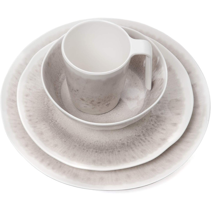 Набір меламінового посуду для кемпінгу на 4 особи, 16 предметів Можна мити в посудомийній машині Набір посуду для пікніка Набір кемпінгового посуду з ковадлом, 16 предметів