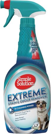 Засіб для видалення плям та запахів від домашніх тварин Simple Solution Extreme Ензимний очищувач з 3-кратною пробактеріальною очищувальною силою - 945 мл