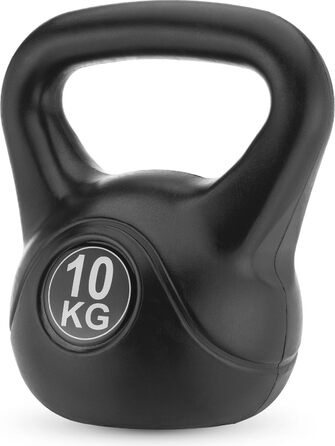 Гіря Gymtek 10 кг для силових тренувань фітнес-обладнання для нарощування м'язів, ергономічна ручка, чорна