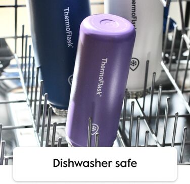 Термопляшки для води ThermoFlask з подвійними стінками з вакуумною ізоляцією з нержавіючої сталі, 473 мл, червоні/сині, 2 шт. 16 у