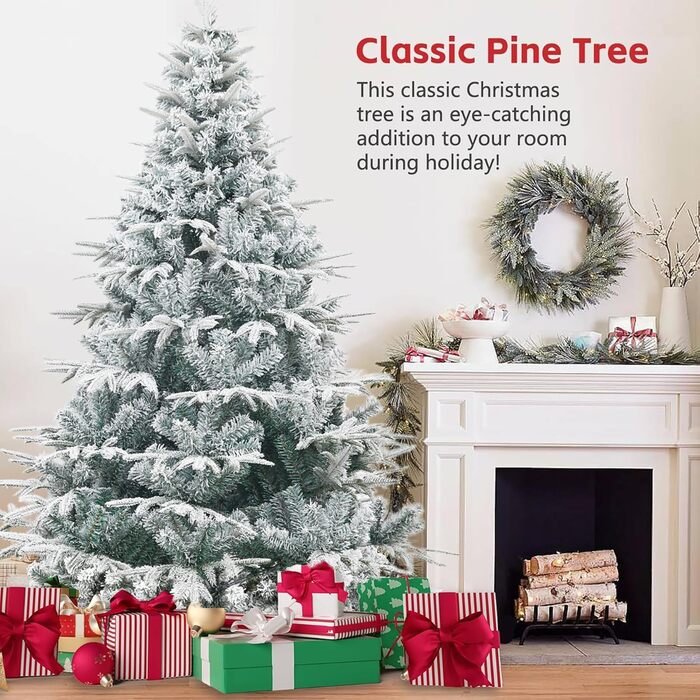 Штучна ялинка з ефектом сніжка 210 см Cityjoy