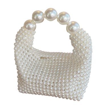 Елегантна сумка з перлами для повсякденного використання, вечірки, клатч, повсякденна сумка білого кольору