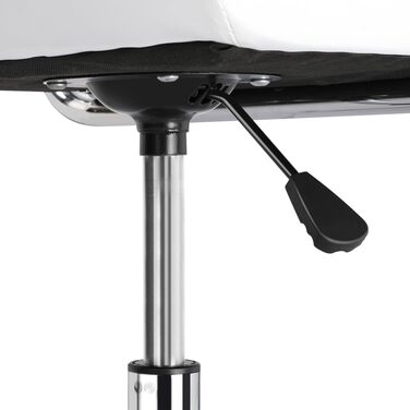 Офісний стілець Yaheetech, стілець для столу, обертовий стілець, робочий табурет зі знімними підлокітниками, регульована висота, штучна шкіра, білий