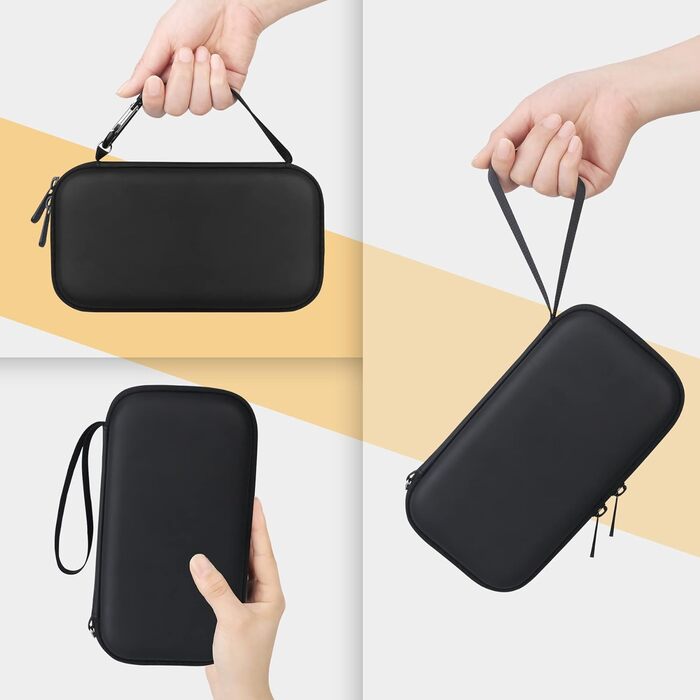 Дорожній жорсткий чохол для портативного ручного небулайзера для дорослих і дітей, тримач для астматичного інгалятора міні сітчастий небулайзер для проблем з диханням, чорний (тільки чохол)