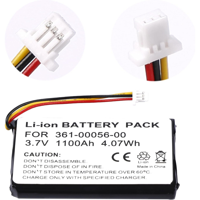 Літій-іонний акумулятор 3.7V 1100mAh сумісний з Garmin GPS Drive 50 LM, Drive 51LMT-S, DriveSmart 5 LMT, New 30, New 50LM, New 52, New 52LMT, New 55LMT 361-000 ремонт