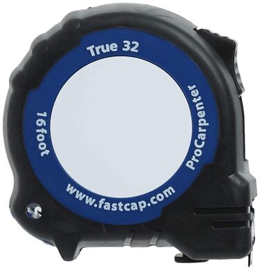 Рулетка FastCap, 2,5 см х 4,9 м, чорна/синя, пластик PMMR-TRUE32