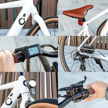 Електричний міський велосипед Cecotec City Sprint, 250 Вт, 28-дюймові колеса, запас ходу 70 км, акумулятор 360 Втгод, 8-швидкісна коробка передач Shimano Altus та подвійні гідравлічні дискові гальма