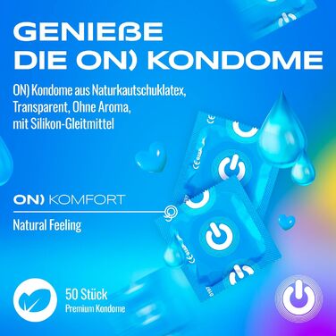 Презервативи ON) Natural Feeling, тонкі, 54 мм, 50 шт