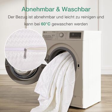 Матрац Novilla 90x200 см 7-зонний пружинний матрац з кишеньковою структурою Жорсткість H3 Сертифіковано Oeko-Tex Пружинний сердечник з кишеньковою структурою з комфортною піною по всьому периметру та дихаючим чохлом Висота матраца 20 см 90 x 200 см 20 см