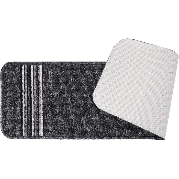 Сходинки CAMILSON Нековзні килимові накладки для використання всередині та зовні приміщень Чохли для сходів для домашніх тварин (комплект з 13 шт. , темно-сіра лінія)