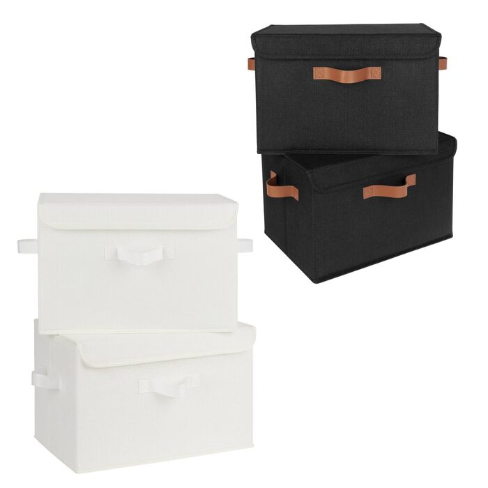 БАБУСЯ КАЖЕ набір коробок для зберігання тканини та одягу