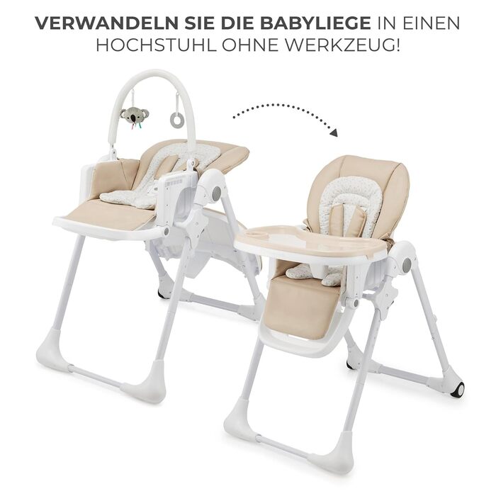 Стільчик для годування Kinderkraft TUMMIE 2 в 1, стільчик для годування, дитячий стільчик, комбінований стільчик для годування, з