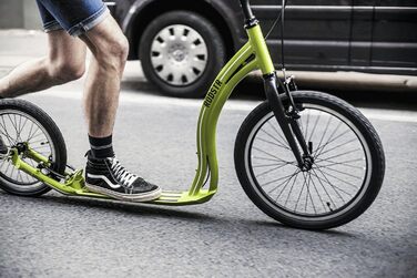 Самокат Yedoo Rodstr з педалями - до 150 кг, самокат з пневматичними шинами 20/16 - самокат для дорослих з алюмінієвого сплаву з р