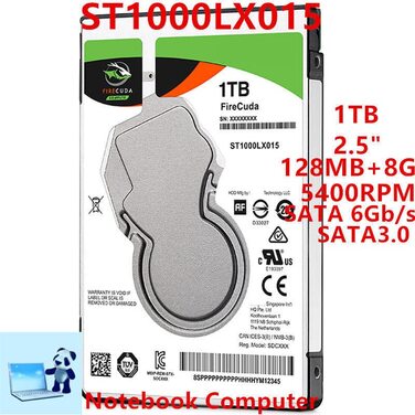 На 1 ТБ 2,5-дюймовий SATA 6 Гбіт/с 128 МБ 8 Гб 5400 об/хв для внутрішнього SSHD для ноутбука SSHD для ST1000LX015