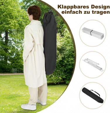 Алюмінієвий стіл WOLTU, кемпінговий стіл, фуршетний стіл, 104x69x70 см (ДхШхВ), складний та портативний дорожній стіл, висока вантажопідйомність та стійкість, сріблястий