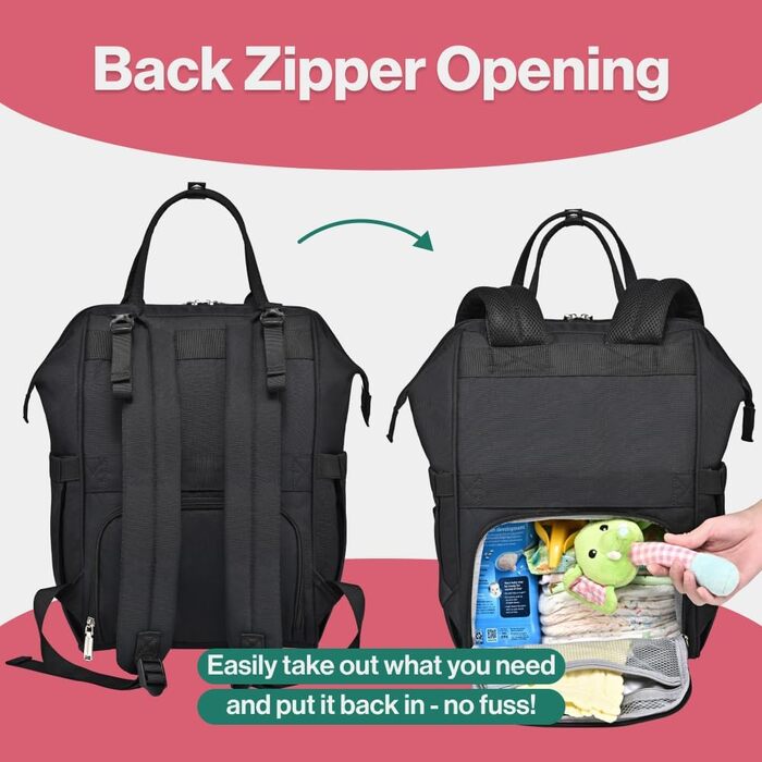 Рюкзак багатофункціональний великий пеленальний рюкзак дитяча сумка з пеленальним килимком і ременями для коляски і манекеном сумк