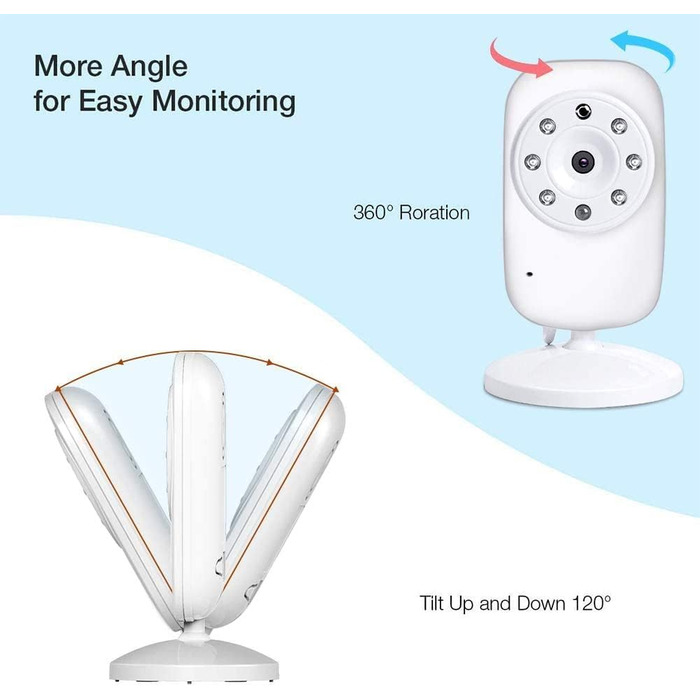 Дитячий телефон Дитяча камера 2,4 ГГц з РК-камерою нічного бачення Цифрове відео високої чіткості та функція двонаправленого внутр