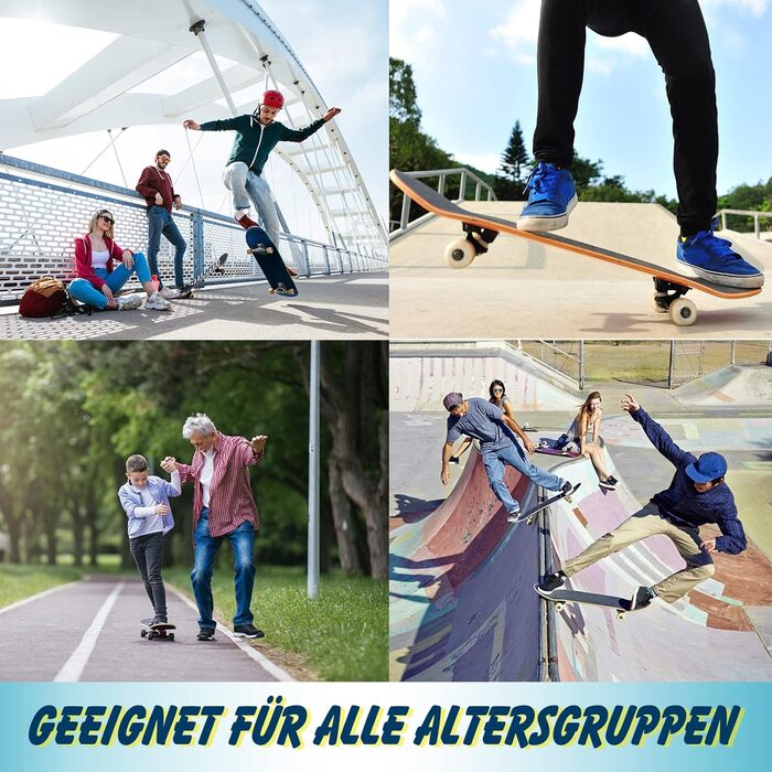 Скейтборд COSTWAY Cruiser Blue 80x20 см повний круїзер для початківців ABEC-7 7-шаровий канадський клен синій лонгборд-скейт для дітей дорослих трюків універсальний стріт парк оригінал 2025