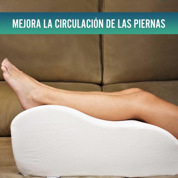 Віскоеластична подушка для ніг OrtoPrime від набряклих ніг - Покращує кровообіг - Підняття ніг - Клиноподібна подушка з піни з ефектом пам&39яті для втомлених ніг - Підтримуюча подушка для сну - Зручна подушка для позиціонування