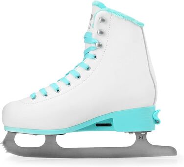 Регульовані ковзани SMJ Snowbella для жінок та дівчат, класичні ковзани, білі/м&39ятні Розміри 31-34, 35-38, 39-42 L (39-42)