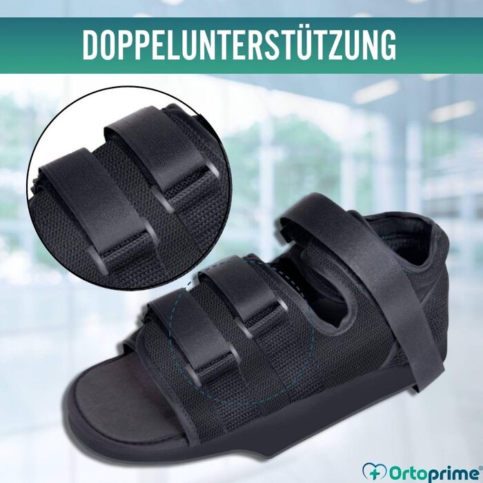 Післяопераційне взуття OrtoPrime з регульованим каблуком - Ортопедичне взуття для операцій на стопі - Післяопераційне взуття BOUDED (РОЗМІР L (42-44)) TALLA L (42-44)