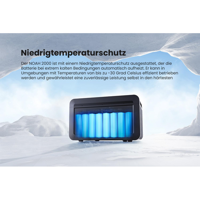 Блок акумулятора енергії Growatt NOAH 2000 для балконних електростанцій, ємністю 2048 Втгод із вхідною потужністю фотоелектричних елементів 1800 Вт, клас захисту IP66, для балконних електростанцій (NOAH 2000 * 1) NOAH 2000*1