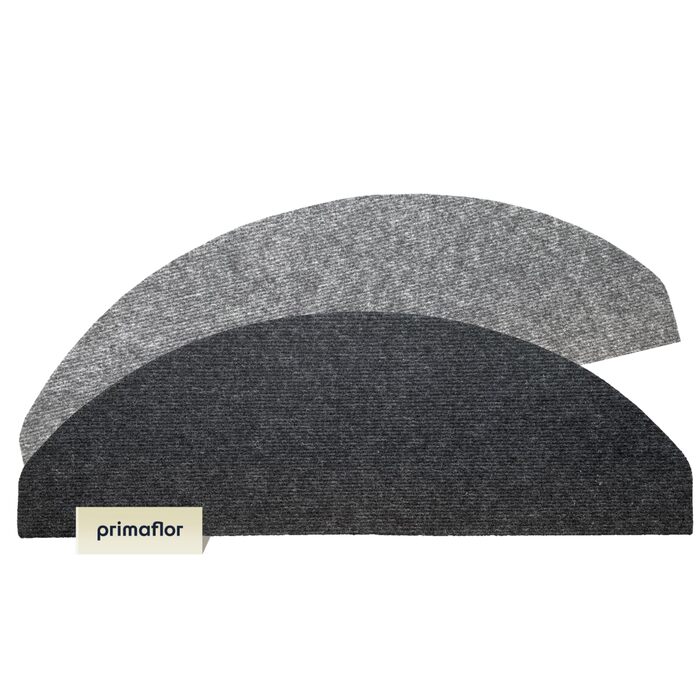 Килимок для сходів Primaflor Basic - сірий, набір з 15 шт. , самоклеючий напівкруглий килимок для сходів, нековзний захисний килимок для сходів, ідеально підходить для ремонту та переїзду, 15 шт. , сірий