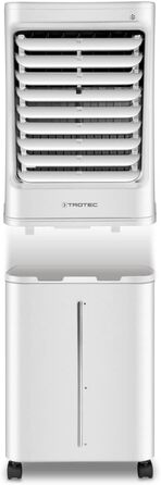 Мобільний повітроохолоджувач TROTEC Aircooler PAE 81, повітроохолоджувач 4 в 1, зволожувач, очищувач повітря та вентилятор, бак 60 л, продуктивність випаровування 2,8 л/год, 4 швидкості вентилятора, таймер, нічний режим