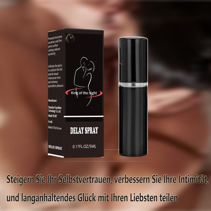 Спрей для місцевої десенсибілізації та тривалої дії для чоловіків, спрей для контролю кульмінації та відстроченої дії, що довше діє в ліжку для чоловіків, покращує тривалість дії для чоловіків, 0,17 рідкої унції