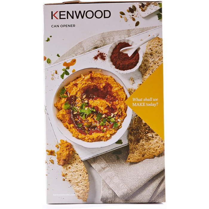 Електричний консервний ніж Kenwood CAP070. A0WH, багатофункціональний кухонний гаджет 3-в-1 із вбудованою точилкою для ножів, відкривачкою для консервів і відкривачкою для пляшок, з намотувачем кабелю, 70 Вт, білий