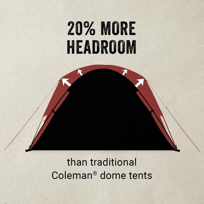 Намет Coleman Skydome для кемпінгу з ширмою, колір сірий