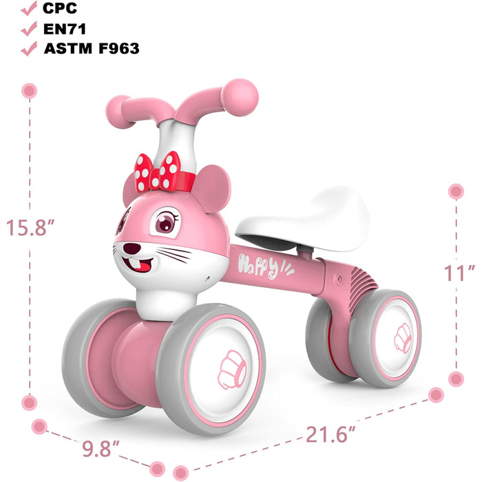 Дитячий велосипед з балансом від 1 року дитячий велосипед з балансом для 10-36 місяців, протестований TV Перший розсувний велосипе