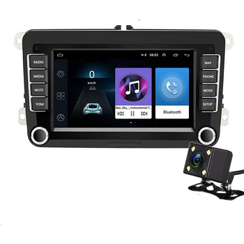 Автомобільна стереосистема Мультимедійний програвач Bluetooth WiFi Mirror Link GPS-навігація FM для V/W/Golf/Polo/Jetta/Passat/Skoda/Octavia Камера заднього виду, 2 DIN Android