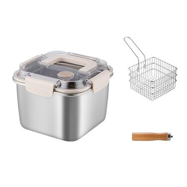 Набір посуду з нержавіючої сталі для кемпінгу, багатофункціональний, для смаження, приготування їжі на свіжому повітрі та портативного спорядження для кемпінгу, походів, нержавіюча кемпінгова плита