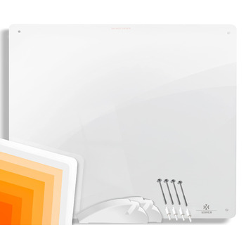 Інфрачервоний настінний обігрівач KESSER, радіатор, нагрівальна панель 425-550 Вт (1 x 550 Вт) 550 Вт, білий колір з вбудованим термостатом