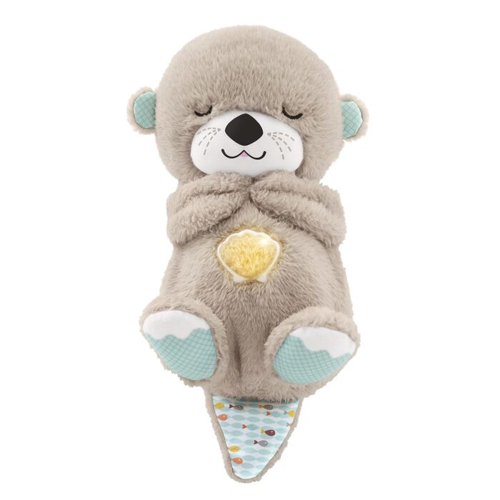 М'яка іграшка Fisher-Price Slumber Otter з диханням, рухом і музикою Початкове обладнання для новонароджених Дитячі іграшки 0 місяців Свято дитини та подарунок новонародженому, FXC66