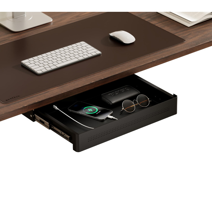 Мала шухляда під столом із функцією завантаження шухляда під столом металева шухляда під столом, що замикається шухляда під столом з комплектом ключів розміри 40 x 26,6 x 7,3 см (400 x 266 мм)