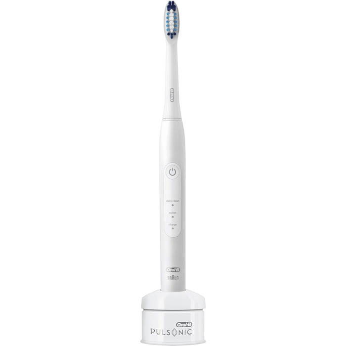 Електрична зубна щітка Braun Oral-B 4210201233879 Pulsonic Slim One 2000 Sonic для білих зубів за 2 тижні, 1 щітка, біла Basic Edition