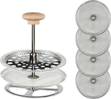 Запасний фільтр френч-преса Bestargo, змінний фільтр френч-преса з нержавіючої сталі, запасна частина кавового фільтра