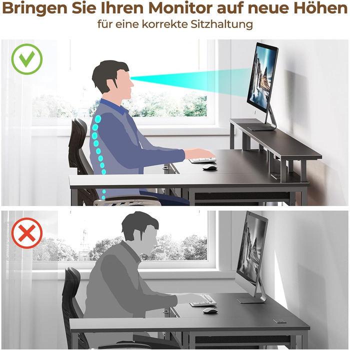Г-подібний стіл Rolanstar з шухлядами, двосторонній ігровий стіл з розеткою, світлодіодним освітленням та підставкою для монітора, комп&39ютерний стіл 163 см для офісу, кабінету, спальні, чорний