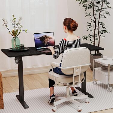 Стіл з регульованою висотою 160x60 см, електричний комп&39ютерний стіл з функцією пам&39яті та портом зарядки Type-C, регульований стіл, офісний та ігровий стіл, чорний, вантажопідйомність 80 кг, 160 x 60 см, чорний