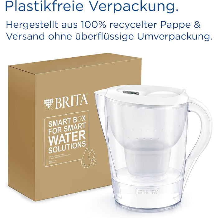 Фільтр-глечик для води BRITA Marella XL білий (3,5 л) з картриджем MAXTRA PRO All-in-1 фільтр для води для зменшення вапняного нальоту, хлору, свинцю, міді та речовин, що погіршують смак у воді