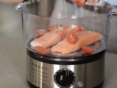 Багатофункціональний відпарювач 5 л, компактний акумулятор, таймер на 60 хвилин, потужність 400-500 Вт, - сріблястий і чорний 5 літрів