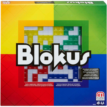 Гра Mattel Games Blokus, настільна гра для сім'ї, стратегічна гра, для 2-4 гравців, кімнатна гра, від 7 років, стандартна упаковка BJV44 одинарна