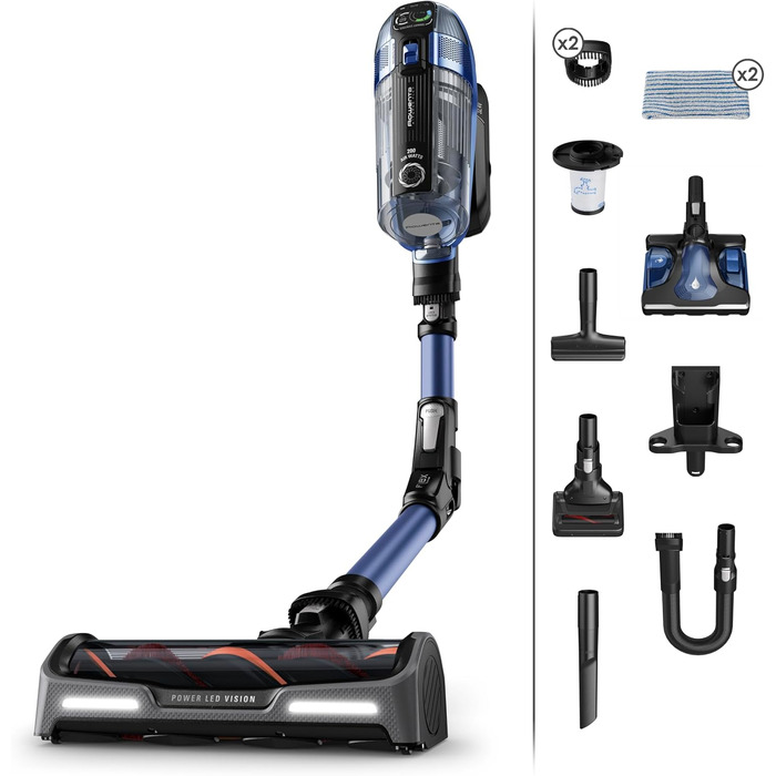 Акумуляторний пилосос 200 Вт Функція 2-в-1 миття та всмоктування 70 хв. роботи Ємність контейнера для пилу 0,9 л Вкл. зарядну стан