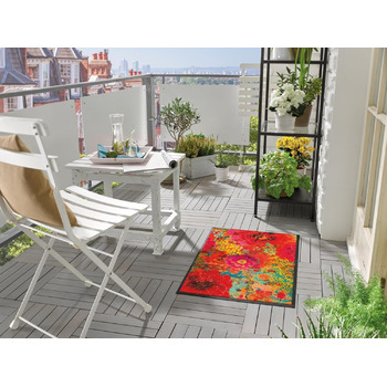 Килимок для дверей, що можна прати та сушити, квіткові ланцюжки 50x75 см, для використання всередині та зовні приміщень, можна прати, різнокольорові квіткові ланцюжки 50 x 75 см (прямокутні)