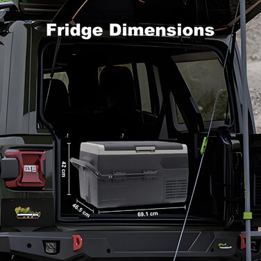 Електричний компресорний холодильник, автомобільний холодильник 50 літрів, 12/24/230 В, міні-холодильник для автомобіля, вантажівк